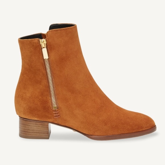 Sarah Flint Perfect Zip Bootie 30 In Cognac Suede Size IT 37.5/US 7.5 - Picture 2 of 15